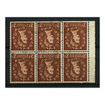 GB 1955-57 2d Red-brown, bklt pane, wmk inverted, fine cds used. SG543lWi