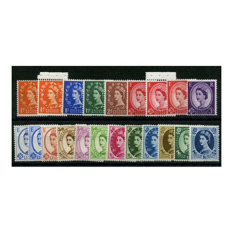 GB 1958-65 Wmk mult crowns Wilding set, inc additional varieties / shades, u/m. SG570-86etc