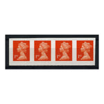 GB 1998-2001 '1st' Bright orange-red, self adhesive strip of 4, die-cut misperf. SG2040var