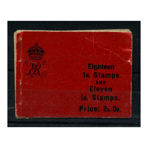 GB 1908 2/- Red adverts, exploded skeleton bklt, rare. SGBA4