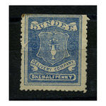 GB 1860s 1/2d Dundee (circular) delivery label, mint no gum, perf (likesly issued).