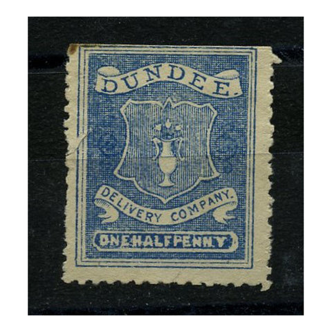 GB 1860s 1/2d Dundee (circular) delivery label, mint no gum, perf (likesly issued).