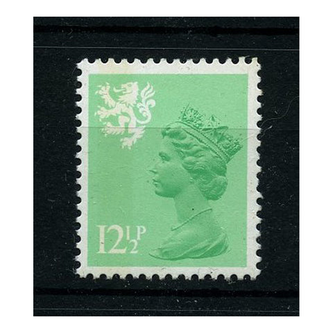 GB 1982 Scotland 12-1/2p Bright-emerald, GLAZED PPR, u/m. SGS38var