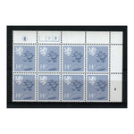 GB 1981 Scotland 14p Grey-blue, cyl 4a / 3b no dot block of 8,u/m. SGS40