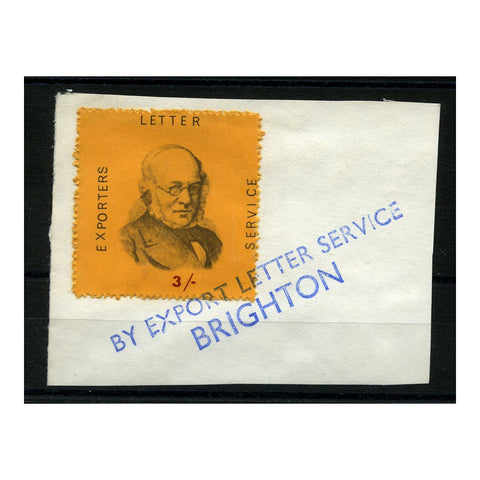 GB 1971 3/- Strike post, Exporters Letter Service, fine used at Brighton on fragment.