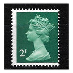 GB 1979 2p Myrtle-green, gum arabic, brad band left variety, u/m. SG849gvar