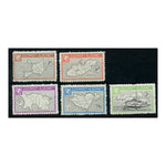 GB Alderney 1965 Maps & hydrofoil definitives, u/m. AC35-39