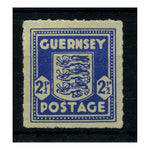 Guernsey 1944 2-1/2d Ultramarine, rouletted, fresh mtd mint. SG3