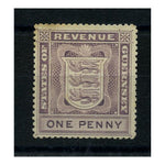 Guernsey 1903-05 1d Revenue, brownish-mauve, large format, mint no gum. SIMPSON#GRA1a