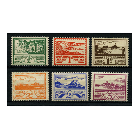 Jersey 1943-44 Views set, mtd mint, gum condition issues. SG3-8