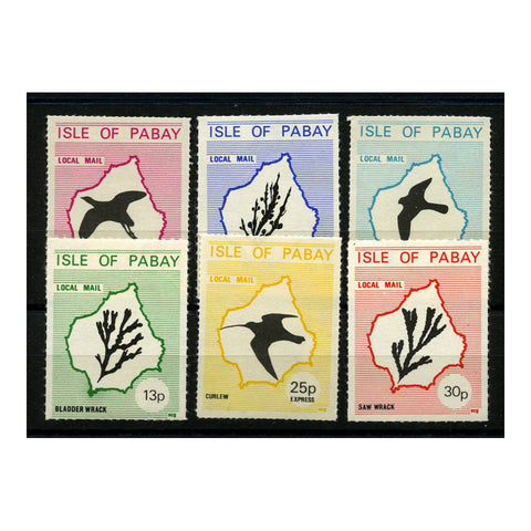 Pabay 1972-78 Seaweed & Bird definitives, rouletted, u/m.