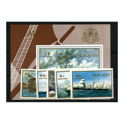 Sealand 1970 Ships set & sheetlet, u/m.