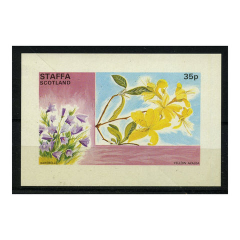 Staffa 1972 Harabells & Azalea sheetlet, u/m.