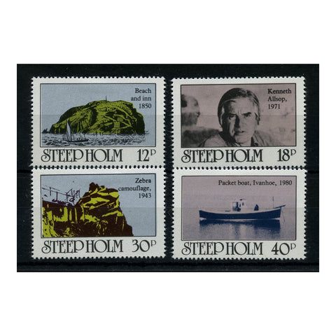 Steep Holm 1980 Inaugural issue (7600 printed), fresh mtd mint. #1-4