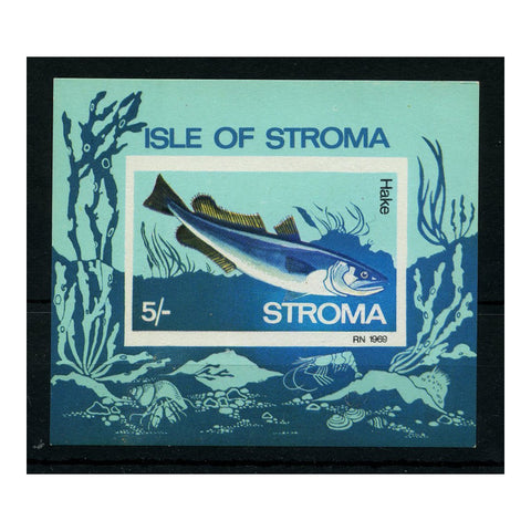 Stroma 1969 5/- Hake sheetlet, u/m.