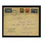 Germany 1923 50m & Relief find trio on postal use cover, tied with Hamburg cancels. SG235, 257-59