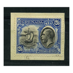 Grenada 1934-36 2/6d Black & ultramarine, fine cds used on small fragment. SG143