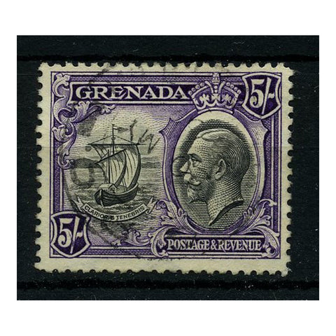 Grenada 1934-36 5/- Black & violet, fine cds used. SG144