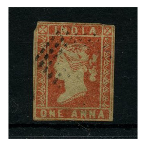 India 1854 1a Red, die I, 2.5-3 margins, fine used. SG12_INDI0012U3