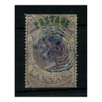 India 1866 6a Purple good to fine used with imperfections, good from front. SG66_INDI0066U