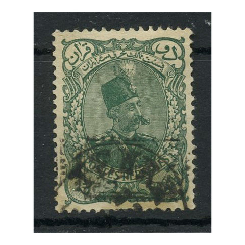 Iran 1902 2kr Deep green, Provisoire, fine cds used. SG191