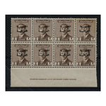Iraq 1958-60 2f Republic ovpt, imprint block of 8, u/m,minute gum tone. SG427_IRAQ0427M8X