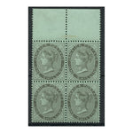 Jamaica 1905-11 1/- Marginal blk of 4, mounted in margin only, u/m. SG54