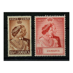 Jamaica 1948 Silver Wedding, u/m. SG143-44