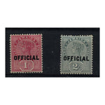 Jamaica 1890-91 1d Rose & 2d Grey, m/m SGO4-5_JAMAO0004MM2
