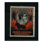 KUT 1941-54 £1 Black & red, Perf 14 (Ch), fine cds used. SG150a_KENU0150AU
