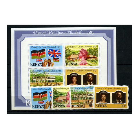Kenya 1983 Royal Visit, u/m. SG292-5+ MS296_KENY0292M2