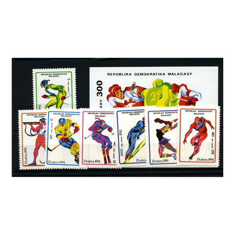 Malagasy 1991 Winter Olympics (2nd issue), u/m. SG862-68+ MS869_MAIA0862M2