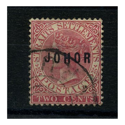 Johore 1884-91 2c Pale rose type 9, good to fine used. SG9_MALAJ0009U