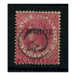 Johore 1890-91 2c Bright-rose, type 15 ovpt, fine used. SG15_MALAJ0015U