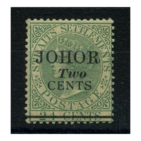 Johore 1891 24c Green, type 17 surcharge, fresh mtd mint. SG17