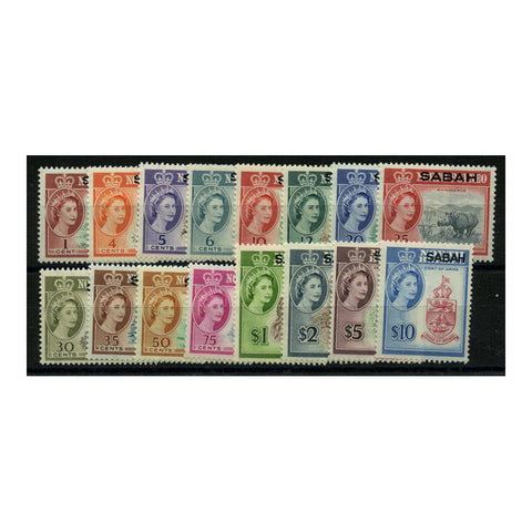 Malaya (Sabah) 1964-65 Overprint definitive set, lightly mtd mint. SG408-23