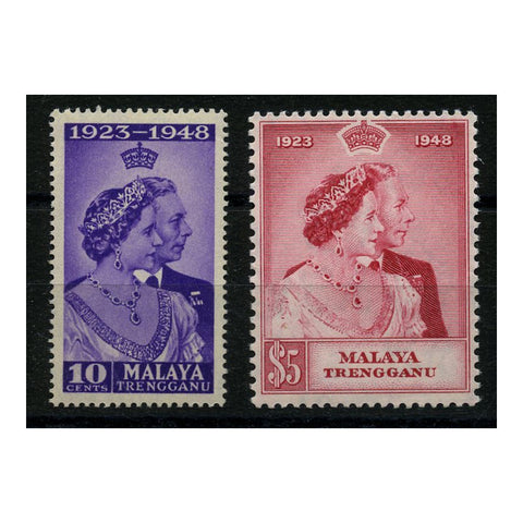 Malaya (Trengganu) 1948 Silver Wedding, u/m. SG61-62