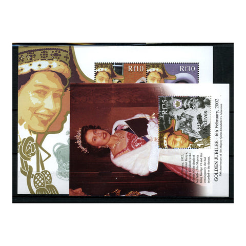 Maldives 2002 Golden Jubilee, u/m. SG3710-13+ MS3714_MALD3710M
