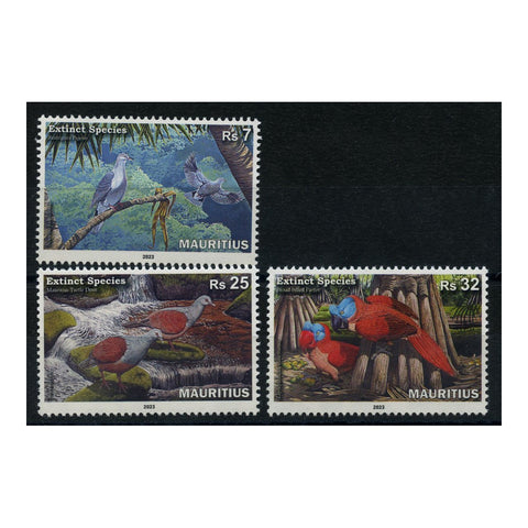 Mauritius 2023 Extinct species (birds), u/m (3v).