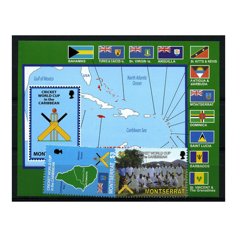 Montserrat 2007 World Cup Cricket, u/m. SG1349-50+ MS1351_MONT1349M2