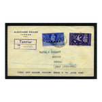 Tangier 1946 Victory, used on 'Krausz' registered FDC. SG253-54