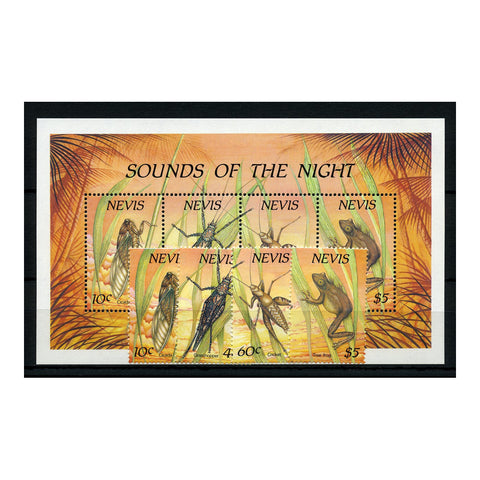 Nevis 1989 Sounds of the Night, u/m. SG521-24+ MS525_NEVI0521M2