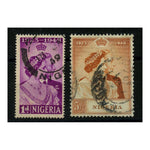 Nigeria 1948 Silver Wedding, cds used. SG62-63_NIGER0062UA