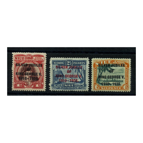 Niue 1935 Silver Jubilee set, mtd mint. SG69-71_NIUE0069MM