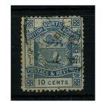 N Borneo 1891-92 10c Blue, cds used, minute tone. SG44_NORT0044UX
