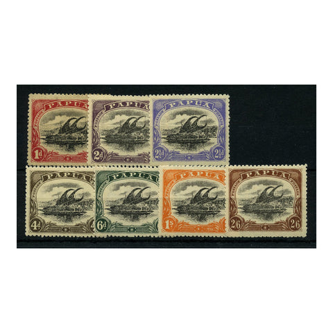 Papua 1910-11 Large Papua part set, less 1/2d & 2/6d type B, fresh mtd mint. SG76-83 (no 82)