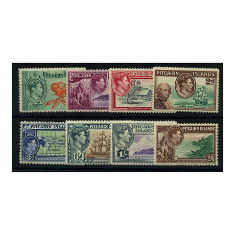 Pitcairns 1940-51 Definitive issue, original set (less 4d, 8d), u/m. SG1-8_PITC0001MS