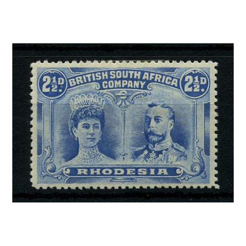 Rhodesia 1910-13 2½d Bright ultramarine, perf 14, fine mtd mint. SG131a_RHOD0131AMM