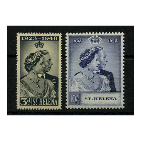 St Helena 1948 Silver Wedding, u/m. SG143-44