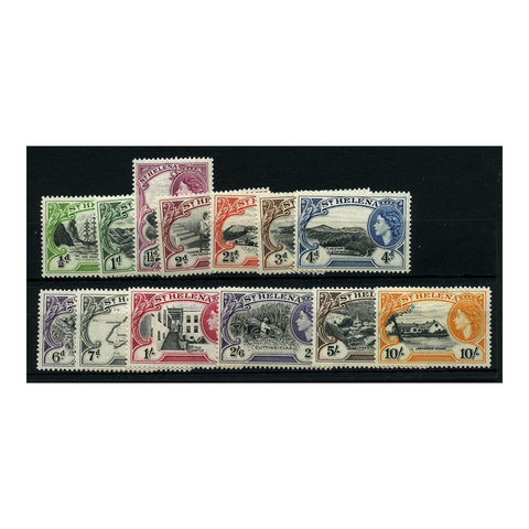 St Helena 1953-59 Set to 10/- (13v) mtd mint. SG153-65